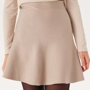 VILA Vizarah Hw Skater Skirt Natural Melange L