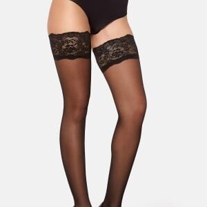 Vogue Silky Stay Up 20 Den Black M/L