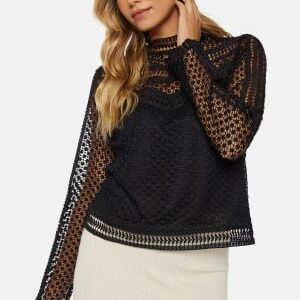 YAS Alberta LS New Lace Top Black XS