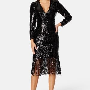 YAS Flapper 7/8 Sequin Dress Black S