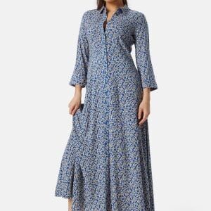 YAS Yassavanna Long Shirt Dress Blue/Patterned M