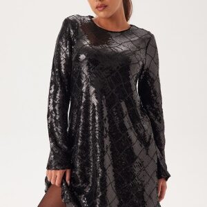 YAS Yaschekka Ls Dress Black Detail:Sequins XS