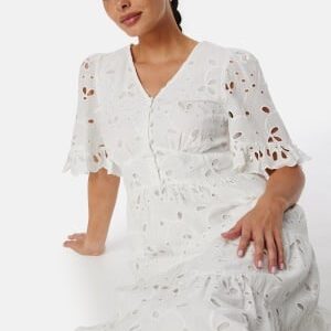 YAS Yaskanikka 2/4 Midi Dress Star White XS