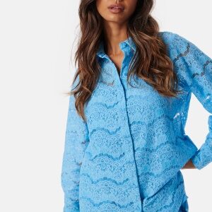 YAS Yaslarisso LS Lace Shirt Blue XS