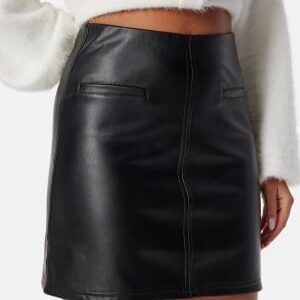 BUBBLEROOM Short PU Skirt Black L