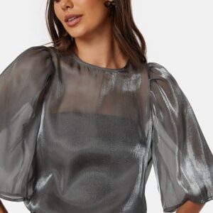 BUBBLEROOM Shimmer Blouse Grey S