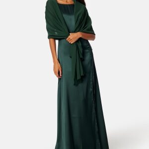 Bubbleroom Occasion Chiffon Shawl Dark green One size