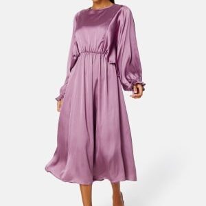 Bubbleroom Occasion Khrista Satin Dress Dark purple 2XL