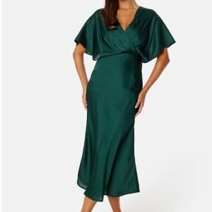 Bubbleroom Occasion Selena Satin Dress Dark green 44