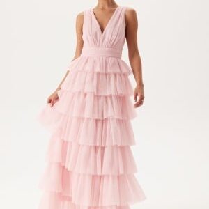 Bubbleroom Occasion Tulle Frill Gown Light pink 36