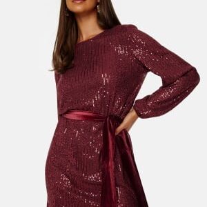 BUBBLEROOM Sanja sparkling dress Bordeaux 34