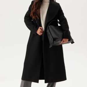 BUBBLEROOM Shawl Collar Coat Black M