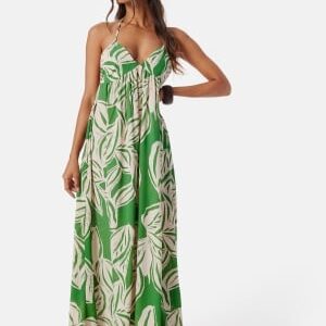 ONLY Onlalma life poly chole long dress Green/Patterned XS