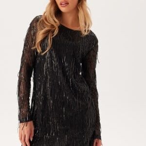 ONLY Onlanika Spacy Ls Short Dress  Black Detail:black Sequins S