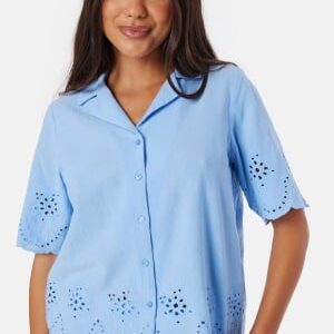 Pieces Pcalmina Embroidery Shirt Hydrangea XS