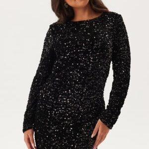 Pieces Pckam LS New Dress Black Detail:Black sequins M