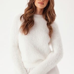 Pieces Pcraga Ls O-neck Lurex Knit Bright White L